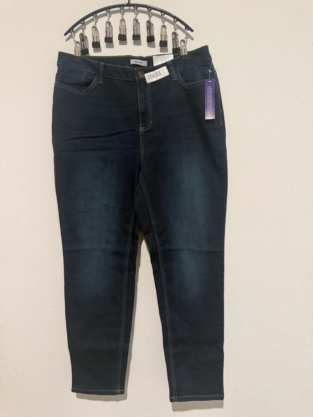 Catherines Plus Size Dark Wash Slim Leg Jegging size 0X